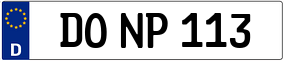 Trailer License Plate